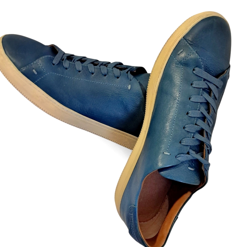Frye Mens Astor Low Lace Sneakers 13D Seapine Soft Premium Leather Classy/Sporty